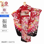振袖 レンタル 赤 【Mサイズ 蘇芳黒花雪輪鞠】 振袖 レンタル 成人式 シンプル 1か月 振袖レンタル フルセット 結婚式 【レンタル】 大正ロマン 振袖