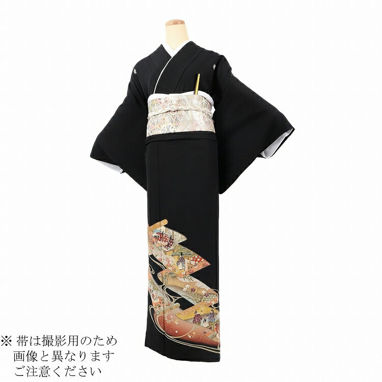 結婚式 黒留袖 レンタル 夏用 単衣 おすすめ Mサイズ 金流水