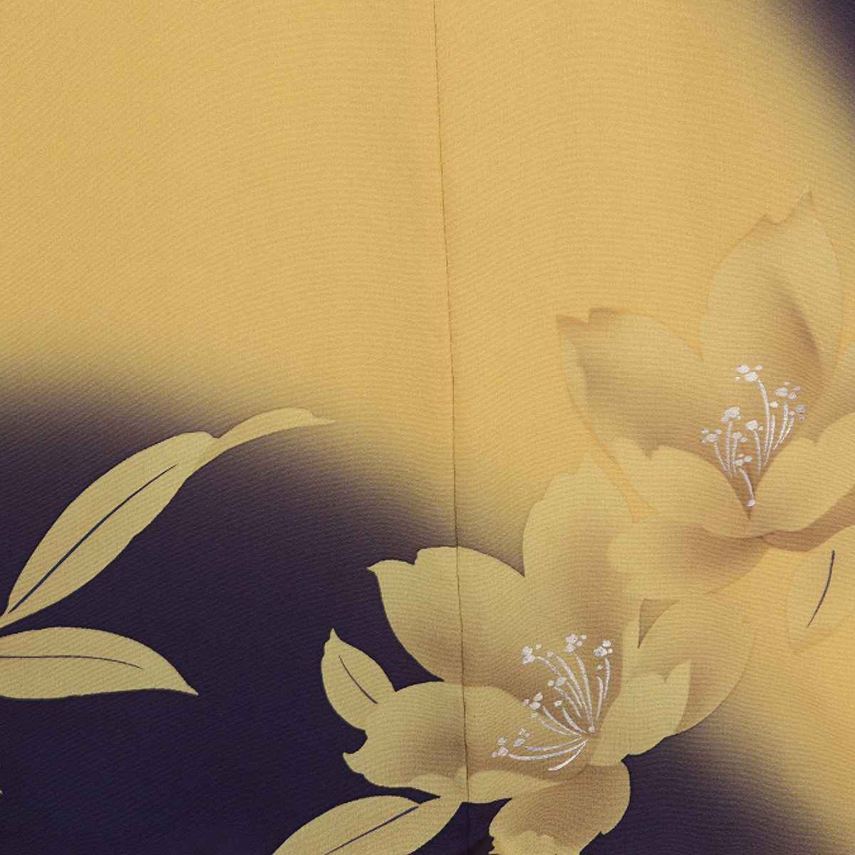 振袖 レンタル マスタード 【Mサイズ 芥子色カトレア】 振袖