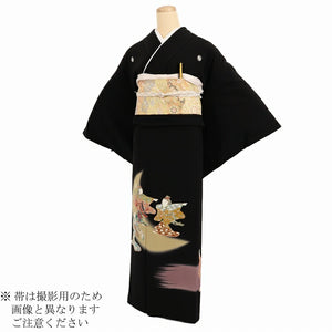 黒留袖 レンタル おすすめ Mサイズ 月霞遊女 正絹 留袖 レンタル 留袖レンタル 黒留袖レンタル 【レンタル】 黒留袖 袷 母親 20代 30代 40代 50代 60代