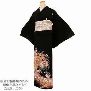 黒留袖 レンタル トールサイズ LAサイズ 時箔のし花金鶏 正絹 留袖 レンタル 留袖レンタル 黒留袖レンタル 【レンタル】 黒留袖 袷 母親 20代 30代 40代 50代 60代