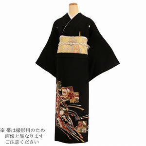 黒留袖 レンタル 大きいサイズ 広幅 おすすめ Lサイズ 変形鶴カルタ 正絹 留袖 レンタル 留袖レンタル 黒留袖レンタル 【レンタル】 黒留袖 レンタルLL 大きめの 20代 30代 40代 50代 60代