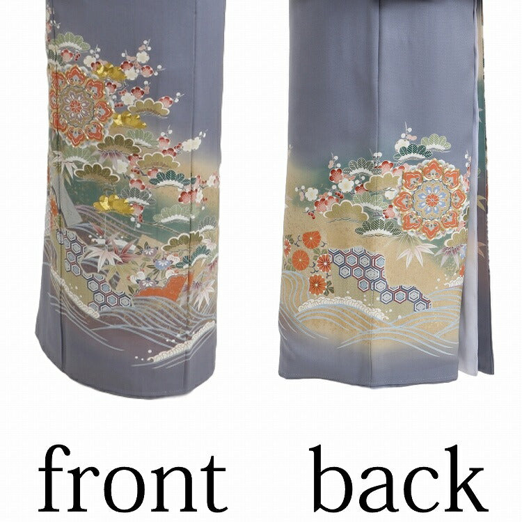 レンタル 色留袖 レンタル おしゃれ Mサイズ ネズ花紋祝文様