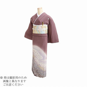 レンタル 色留袖 レンタル おしゃれ Mサイズ 茶藤絞花田園 【レンタル】 着物レンタル 色留袖レンタル 五つ紋 20代 30代 40代 50代 正絹  結婚式 フルセット モダン 叙勲 叙勲式 式典 金婚式