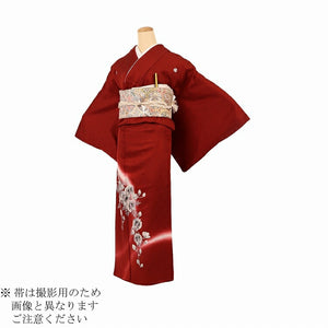 レンタル 色留袖 大きいサイズ おしゃれ L エンジ蘭 【レンタル】 五つ紋 20代 30代 40代 50代 正絹 結婚式 フルセット 叙勲 叙勲式 式典 金婚式 祖母 親族 姉妹 叔母 伯母 比翼仕立て 帯