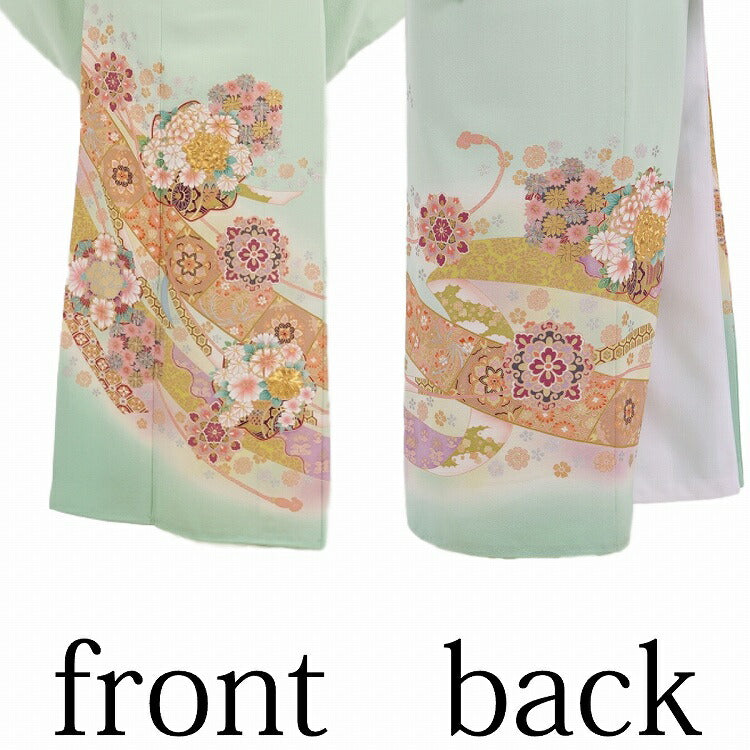 レンタル 色留袖 レンタル おしゃれ Mサイズ うすヒワのし華紋