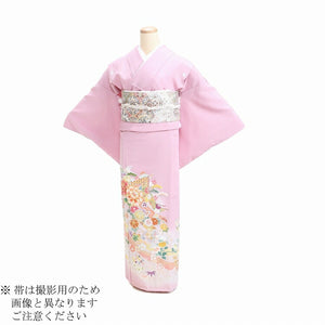 レンタル 色留袖 レンタル おしゃれ Mサイズ 時亀甲七宝花車 【レンタル】 五つ紋 20代 30代 40代 50代 正絹 結婚式 フルセット 叙勲 叙勲式 式典 金婚式 祖母 親族 姉妹 叔母 伯母 比翼仕立て 帯