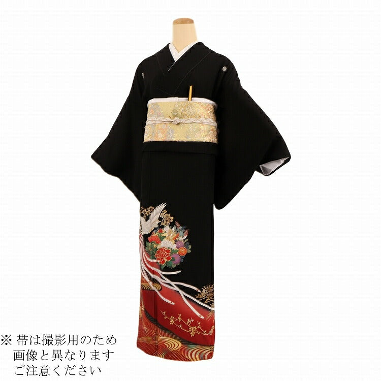 結婚式 黒留袖 レンタル 夏用 単衣 おすすめ Mサイズ 小豆波