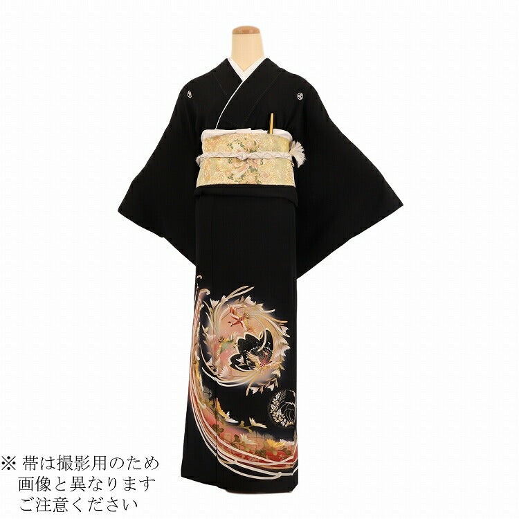 結婚式 黒留袖 レンタル 夏用 単衣 おすすめ Mサイズ 金縫乱菊