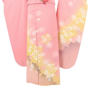 振袖 レンタル ピンク 【Mサイズ 朱鷺色黄桜花】 振袖 レンタル 成人式 シンプル 1か月 振袖レンタル フルセット 結婚式  【レンタル】 大正ロマン 振袖