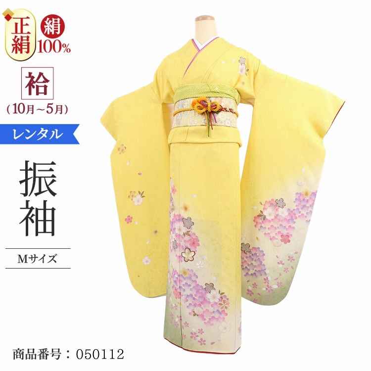 成人式/振袖セット カラシ色 ヴィンテージ振袖 （黄色の振袖