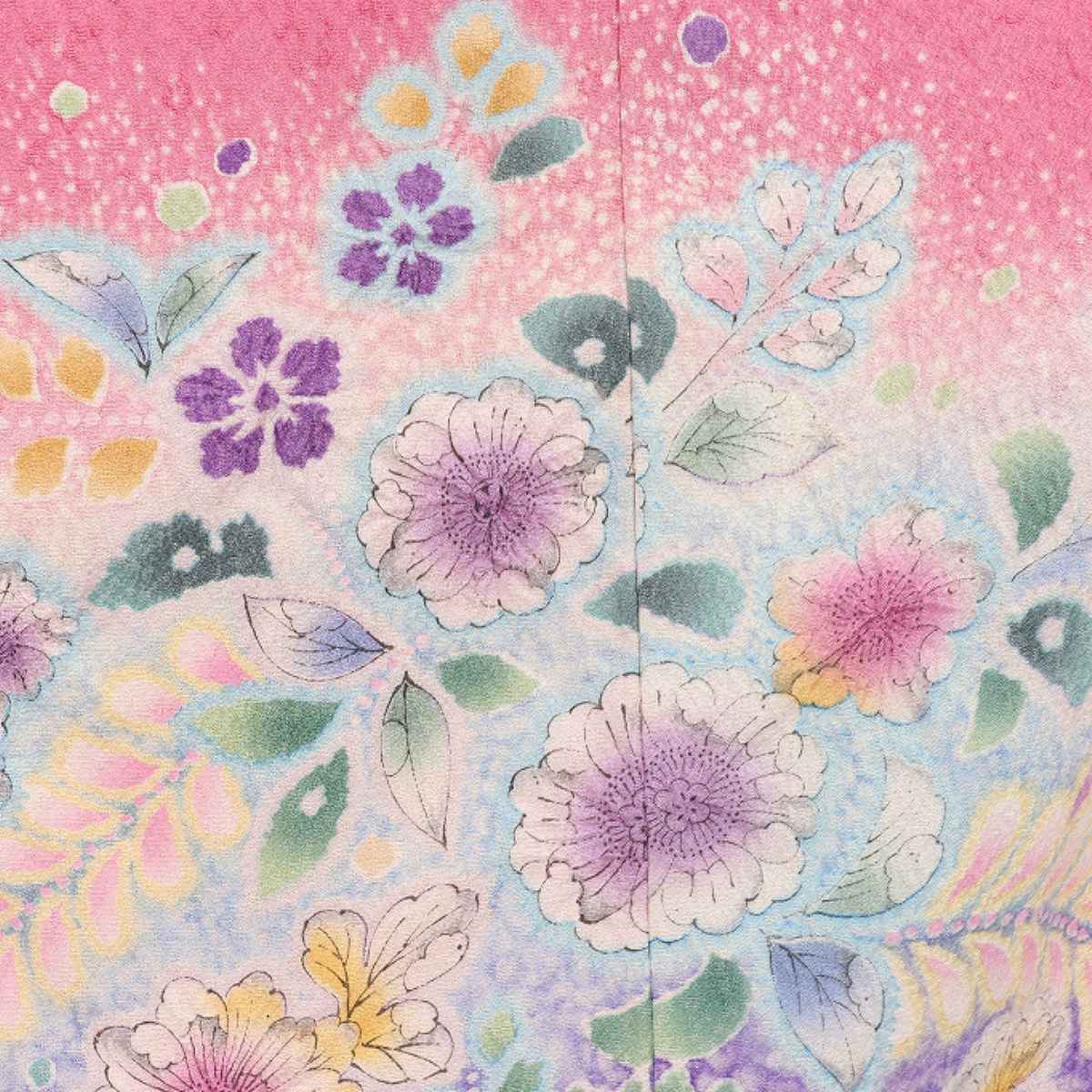 ◾️優しくて上品なピンクグラデーション◾️辻が花振袖◾️作家物◾️花絞り◾️ 振袖】ﾋﾟﾝｸ・辻が花 | 二十歳振袖館Az