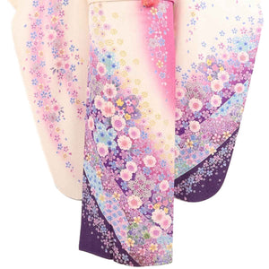 振袖 レンタル 白 【Mサイズ 白時藤花園】 振袖 レンタル 成人式 シンプル 1か月 振袖レンタル フルセット 結婚式  【レンタル】 大正ロマン 振袖