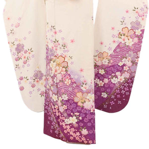振袖 レンタル 白 【Mサイズ 白藤絞宝来桜】 振袖 レンタル 成人式 シンプル 1か月 振袖レンタル フルセット 結婚式  【レンタル】 大正ロマン 振袖