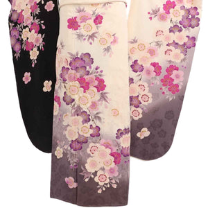 振袖 レンタル 白 【Mサイズ 白黒ネズ梅 ナカノヒロミチ 】 振袖 レンタル 成人式 シンプル 1か月 振袖レンタル フルセット 結婚式  【レンタル】 大正ロマン 振袖