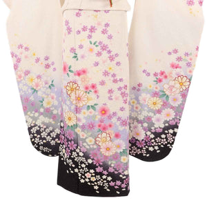 振袖 レンタル 白 【Mサイズ 白黒ラメ桜コスモス】 振袖 レンタル 成人式 シンプル 1か月 振袖レンタル フルセット 結婚式  【レンタル】 大正ロマン 振袖