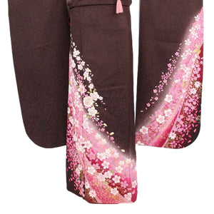 振袖 レンタル 茶 【Mサイズ 濃茶時ラメ爛漫】 振袖 レンタル 成人式 シンプル 1か月 振袖レンタル フルセット 結婚式  【レンタル】 大正ロマン 振袖