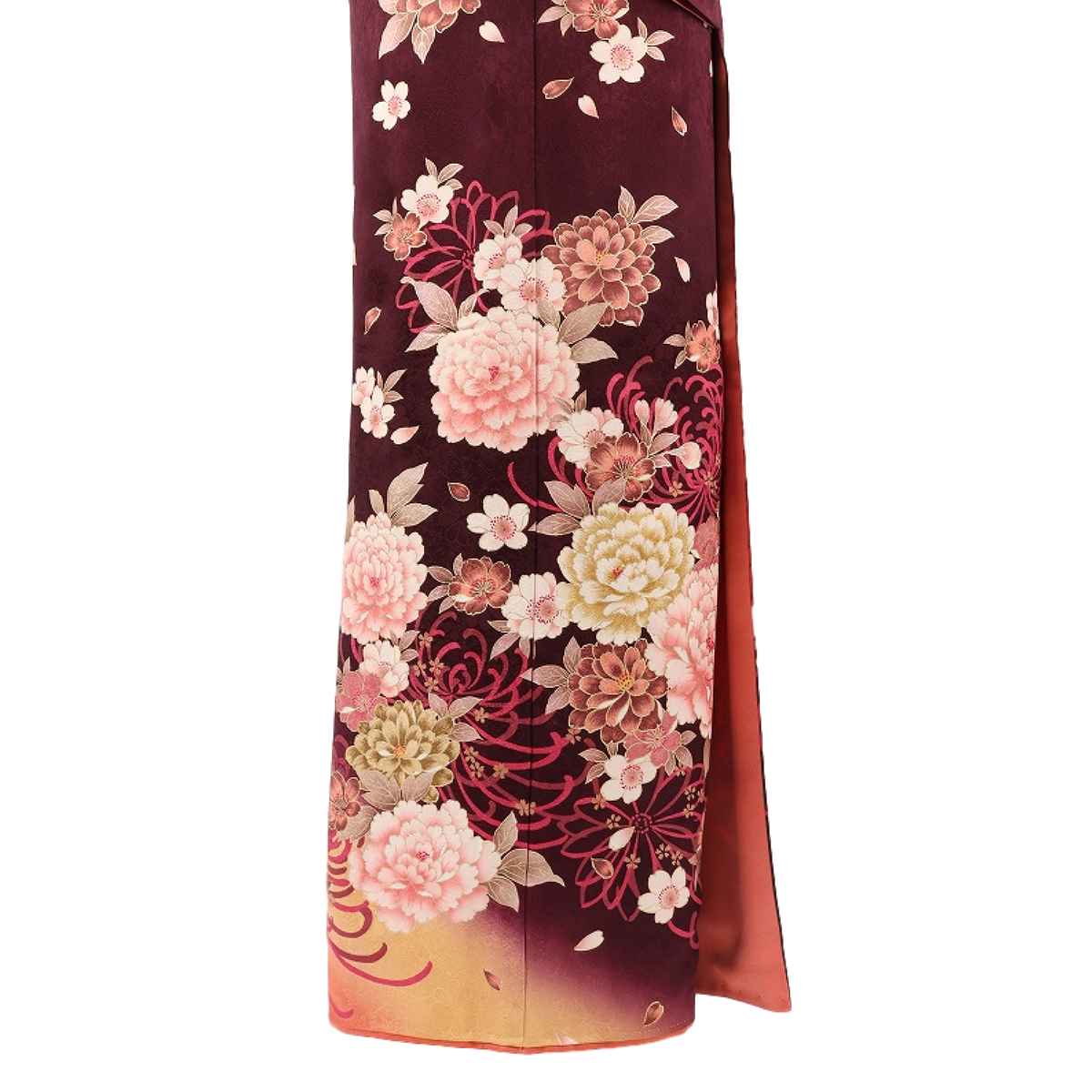 振袖 レンタル 170cm 茶色 振袖レンタル トールサイズ 【LA