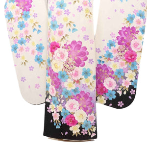 振袖 レンタル 白 【Mサイズ 白紫黒ラメ花ロンド鞠】 振袖 レンタル 成人式 シンプル 結婚式 レトロ かっこいい 【レンタル】 大正ロマン 振袖