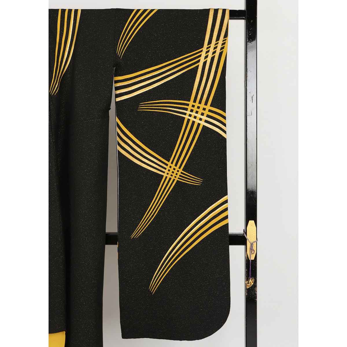 振袖 レンタル マスタード 【Mサイズ 黒黄ラメライオン 倖田來未