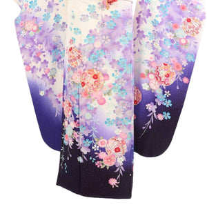 振袖 レンタル 白 【Mサイズ 白藤黒ラメ桜鞠】 振袖 レンタル 成人式 シンプル 結婚式 レトロ かっこいい 【レンタル】 大正ロマン 振袖