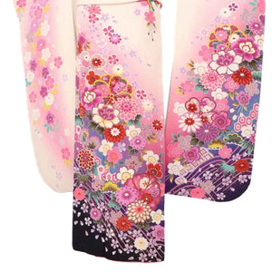 振袖 レンタル 白 【Mサイズ 白時紫ラメ花疋田】 振袖 レンタル 成人式 シンプル 結婚式 レトロ かっこいい 【レンタル】 大正ロマン 振袖