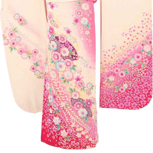 振袖 レンタル 白 振袖 辻が花 【Mサイズ 白時赤ラメ絞扇辻が花】 振袖 レンタル 成人式 シンプル 結婚式 レトロ かっこいい 【レンタル】 大正ロマン 振袖