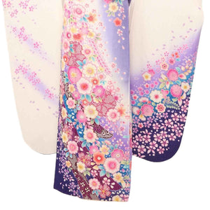 振袖 レンタル 白 振袖 辻が花 【Mサイズ 白青藤ラメ絞辻が花】 振袖 レンタル 成人式 シンプル 結婚式 レトロ かっこいい 【レンタル】 大正ロマン 振袖