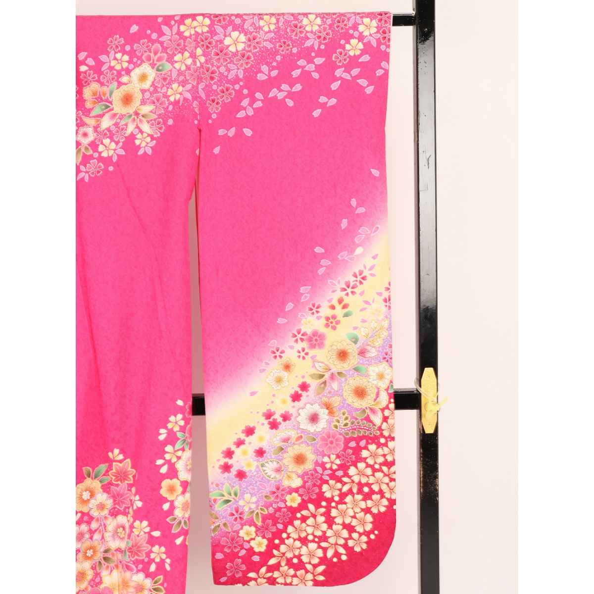 ◾️優しくて上品なピンクグラデーション◾️辻が花振袖◾️作家物◾️花絞り◾️ 辻が花レンタル本店の振袖 /ピンク色/古典/花柄/ ピンク紫振袖