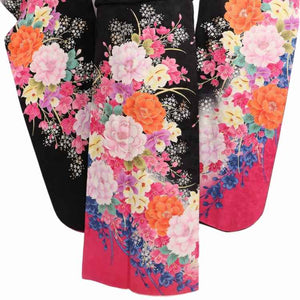 振袖 レンタル 黒 【Mサイズ 黒花プレゼント リアディゾン】 振袖 レンタル 成人式 シンプル 結婚式 レトロ かっこいい 【レンタル】 大正ロマン 振袖