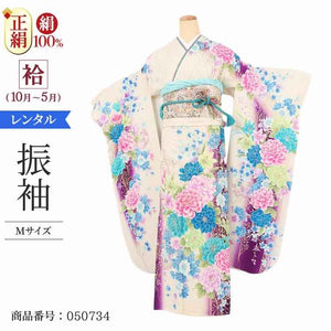 振袖 レンタル 白 【Mサイズ 白ラメ牡丹桜想窓】 振袖 レンタル 成人式 シンプル 結婚式 レトロ かっこいい 【レンタル】 大正ロマン 振袖