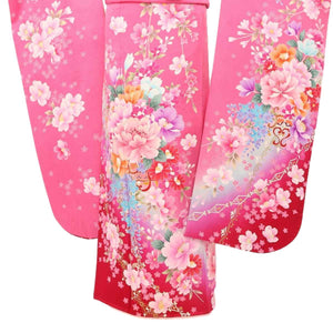 振袖 レンタル ピンク 【Mサイズ 濃朱鷺花合奏】 振袖 レンタル 成人式 シンプル 結婚式 レトロ かっこいい 【レンタル】 大正ロマン 振袖 レンタル