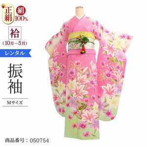 振袖 レンタル ピンク 【Mサイズ 時ヒワラメスター花 スザンヌ】 振袖 レンタル 成人式 シンプル 結婚式 レトロ かっこいい 【レンタル】 大正ロマン 振袖