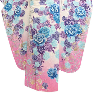 振袖 レンタル 白  【Mサイズ 白時バラロマン 益若つばさ】 振袖 レンタル 成人式 シンプル 1か月 振袖レンタル フルセット 結婚式  【レンタル】 大正ロマン 振袖