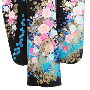 振袖 レンタル 黒 【Mサイズ 黒バラのし花園】 振袖 レンタル 成人式 シンプル 1か月 振袖レンタル フルセット 結婚式  【レンタル】 大正ロマン 振袖