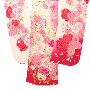 振袖 レンタル 白 【Mサイズ 白時ぼかし手鞠花】 振袖 レンタル 成人式 シンプル 1か月 振袖レンタル フルセット 結婚式  【レンタル】 大正ロマン 振袖