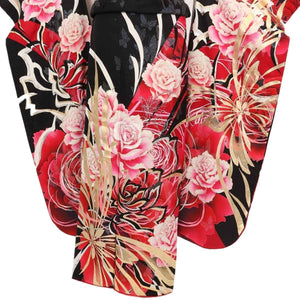 振袖 レンタル 黒 【Mサイズ 黒ラメバラ蝶】 振袖 レンタル 成人式 シンプル 1か月 振袖レンタル フルセット 結婚式  【レンタル】 大正ロマン 振袖