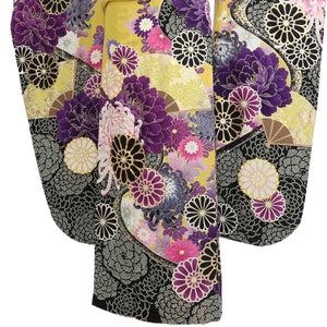 振袖 レンタル 黄色  【Mサイズ 黄乱菊に疋田流水 AKB】 振袖 レンタル 成人式 シンプル 1か月 振袖レンタル フルセット 結婚式  【レンタル】 大正ロマン 振袖