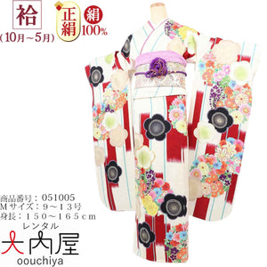 振袖 レンタル 白  【Mサイズ 白梅絣 菜々緒】 振袖 レンタル 成人式 シンプル 1か月 振袖レンタル フルセット 結婚式  【レンタル】 大正ロマン 振袖