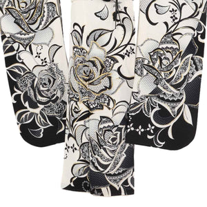 振袖 レンタル 白  【Mサイズ 白地黒バラスパン】 振袖 レンタル 成人式 シンプル 1か月 振袖レンタル フルセット 結婚式  【レンタル】 大正ロマン 振袖