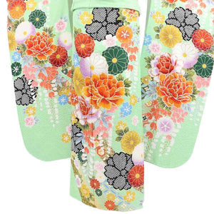 振袖 レンタル 緑 【Mサイズ ヒワ牡丹に藤 有村架純】 振袖 レンタル 成人式 シンプル 1か月 振袖レンタル フルセット 結婚式  【レンタル】 大正ロマン 振袖