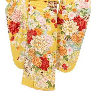 振袖 レンタル 黄色 【Mサイズ 黄牡丹百花】 振袖 レンタル 成人式 シンプル 1か月 振袖レンタル フルセット 結婚式  【レンタル】 大正ロマン 振袖