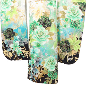 振袖 レンタル 白 【Mサイズ 白ぼかしバラ百合 假屋崎省吾】 振袖 レンタル 成人式 シンプル 1か月 振袖レンタル フルセット 結婚式  【レンタル】 大正ロマン 振袖