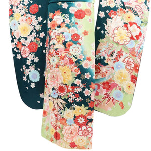 振袖 レンタル 緑 【Mサイズ 緑ぼかし春秋花園】 振袖 レンタル 成人式 シンプル 1か月 振袖レンタル フルセット 結婚式  【レンタル】 大正ロマン 振袖