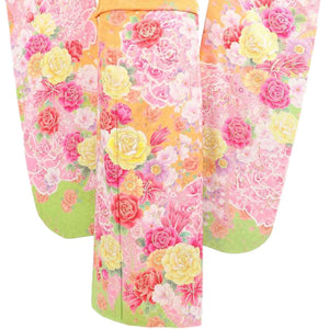 振袖 レンタル 黄色 【Mサイズ 山吹ヒワバラリボン】 振袖 レンタル 成人式 シンプル 結婚式 レトロ かっこいい 【レンタル】 大正ロマン 振袖 レンタル