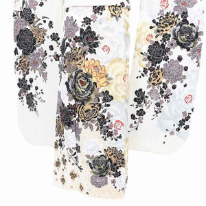 振袖 レンタル 白 【Mサイズ 白バラ 桂由美】 振袖 レンタル 成人式 シンプル 結婚式 レトロ かっこいい 【レンタル】 大正ロマン 振袖 レンタル