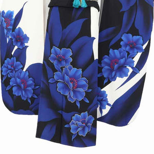 振袖 レンタル 白 【Mサイズ 白黒紺牡丹】 振袖 レンタル 成人式 シンプル 結婚式 レトロ かっこいい 【レンタル】 大正ロマン 振袖 レンタル