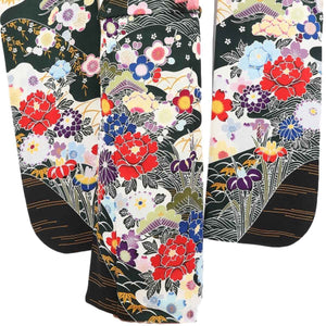 振袖 レンタル 緑 【Mサイズ 深緑紅彩百花】 振袖 レンタル 成人式 シンプル 結婚式 レトロ かっこいい 【レンタル】 大正ロマン 振袖 レンタル