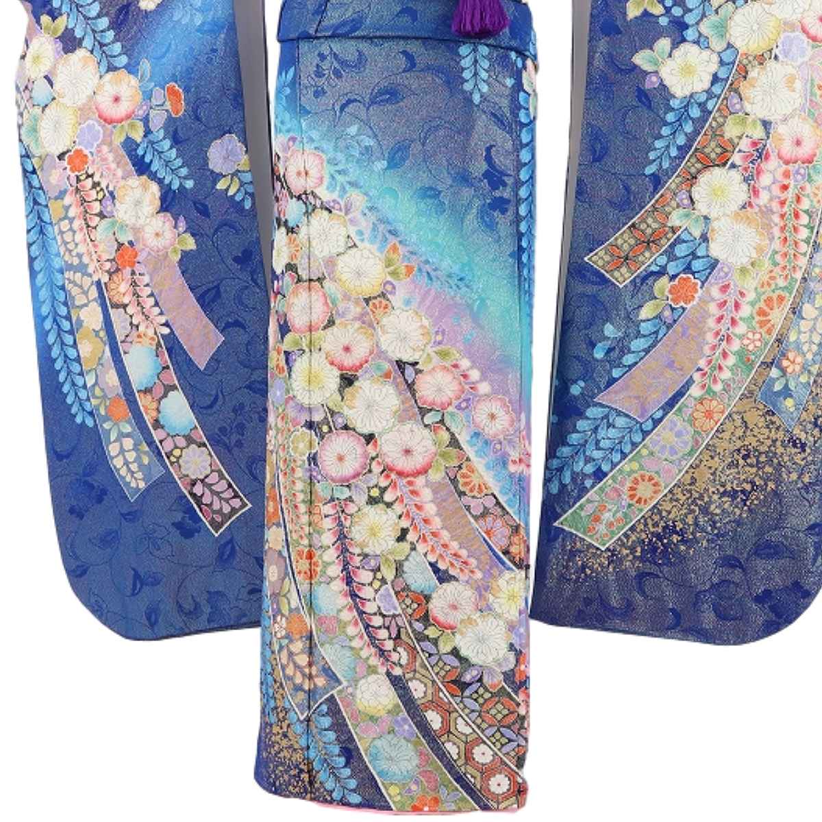 優美な品■振袖単体　辻が花模様 成人式帯新品 ST20 OE-1293-2《PREMIUM》百家耀蘭 辻ヶ花絞り - 成人式の振袖