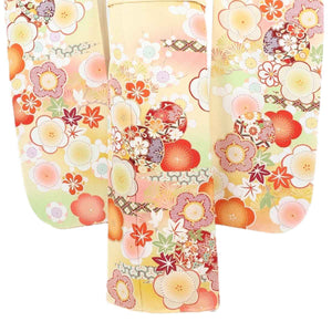 振袖 レンタル 黄色 【Mサイズ 黄かすみ梅鞠】 振袖 レンタル 成人式 シンプル 結婚式 レトロ かっこいい 【レンタル】 大正ロマン 振袖 レンタル